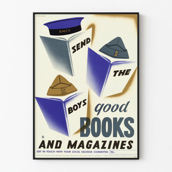 Vintage poster Send the Boys Good Books and Magazines