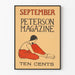 Vintage poster September Peterson Magazine tranquil lecture