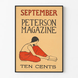 Vintage poster September Peterson Magazine tranquil lecture