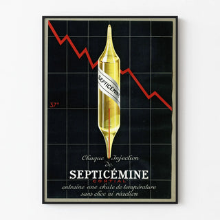 Vintage advertising poster Septicémine medical injection