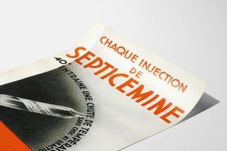 Vintage advertising poster Septicemina injection