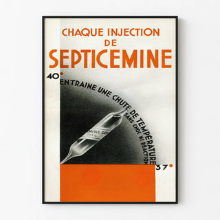 Vintage advertising poster Septicemina injection