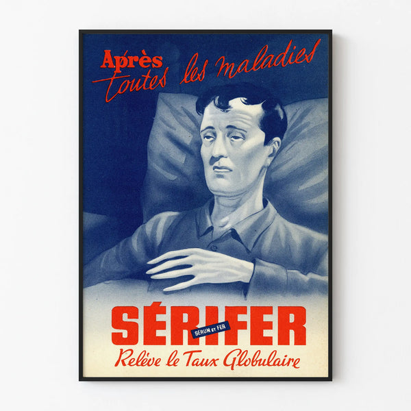 Vintage medicinal poster Sérifer - Retro wall decoration