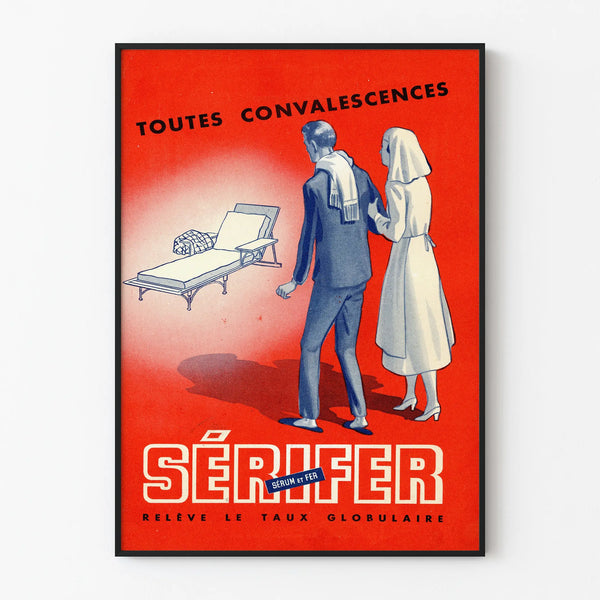 Vintage Sérifer Poster for Medical Wall Decoration