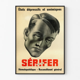 Vintage Advertising Poster Sérifer for Depressive and Anemic States