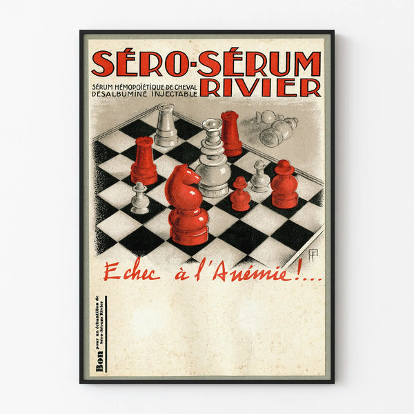 Vintage poster Séro-Sérum Rivier medical wall decoration