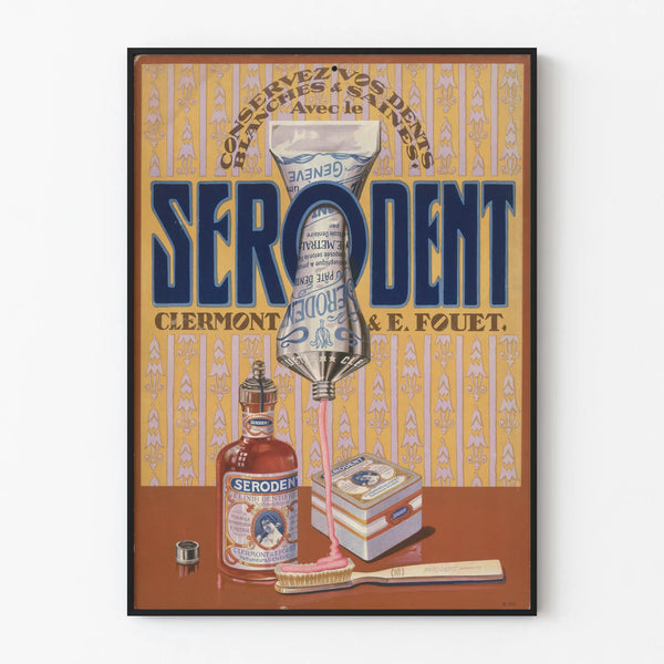 Vintage Serodent Poster - Dental Advertising Wall Decoration