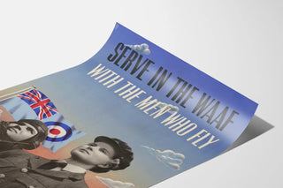 Vintage Military Poster Serve in the WAAF