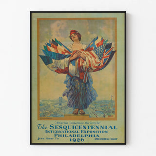 Vintage poster of the 1926 International Exposition in Philadelphia
