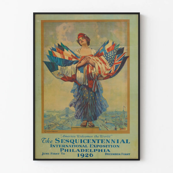 Vintage poster of the 1926 International Exposition in Philadelphia