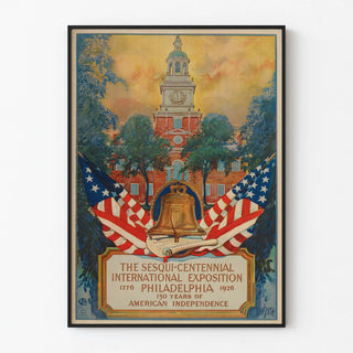 Vintage poster for the 1926 International Exhibition in Philadelphia
