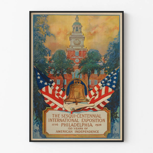 Vintage poster for the 1926 International Exhibition in Philadelphia