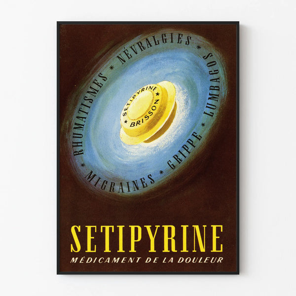 Vintage Poster Setipyrine - Retro Advertising Wall Decoration for Medicine and Pain Relief