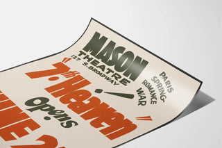 Vintage theater poster Mason 7th Heaven opening June
