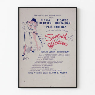 Vintage Music and Theatre Poster Seventh Heaven