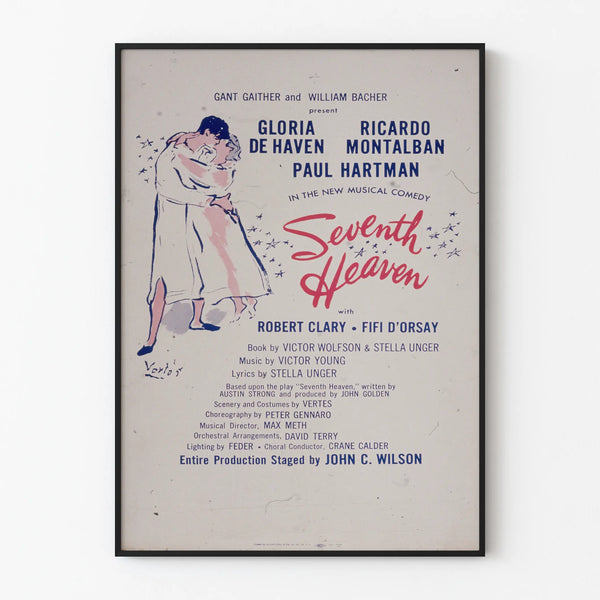 Vintage Music and Theatre Poster Seventh Heaven