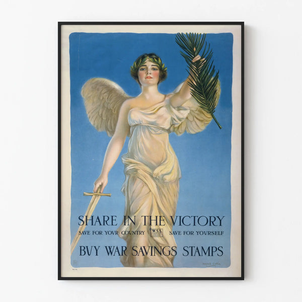 Vintage Patriotic Poster - Encourage War Savings