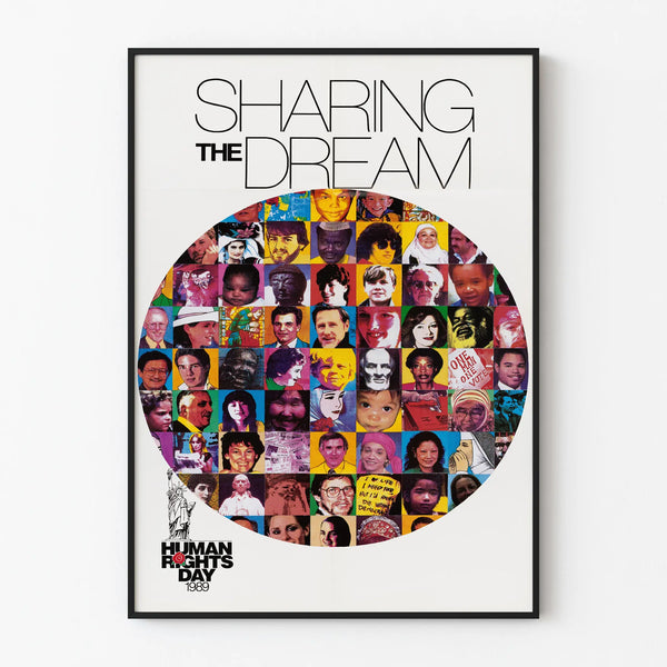 Poster Human Rights Day 1989 Sharing the Dream