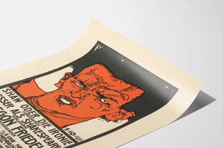Vintage poster of the Egon Friedell conference 'Shaw or the Irony'