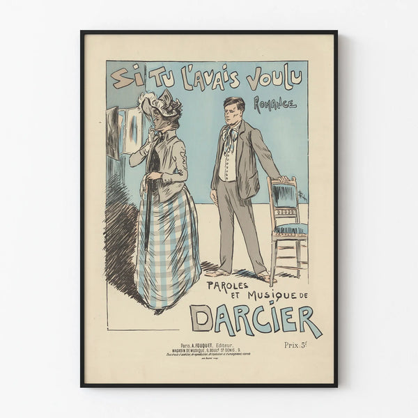 Vintage poster If You Had Wanted - Romance Music by Darcier
