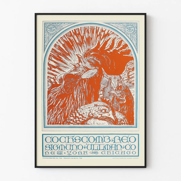 Decorative Poster Red Rooster Sigmund Ullman & Co