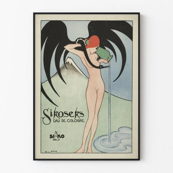 Vintage Sikoseks Eau de Cologne Poster for Wall Decoration