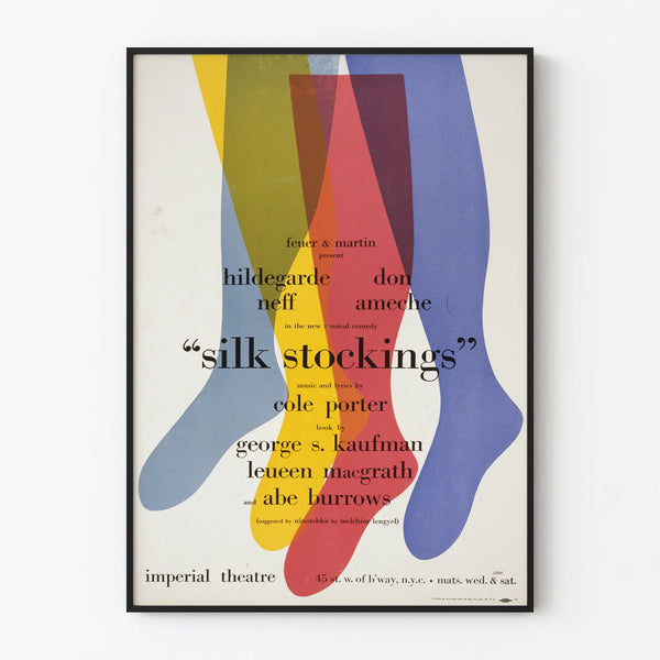 Vintage wall decoration poster Silk Stockings