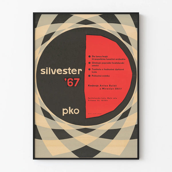 Vintage Silvester '67 Poster - Retro Graphic Design for Wall Decoration