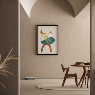 Bohemian Decorative Painting - Botanical Eclipse | Art print Wall Decoration Painting poster copy