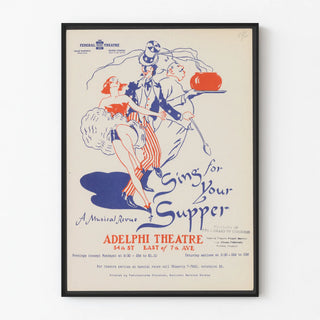 Vintage Poster for Musical Theatre Sing for Your Supper
