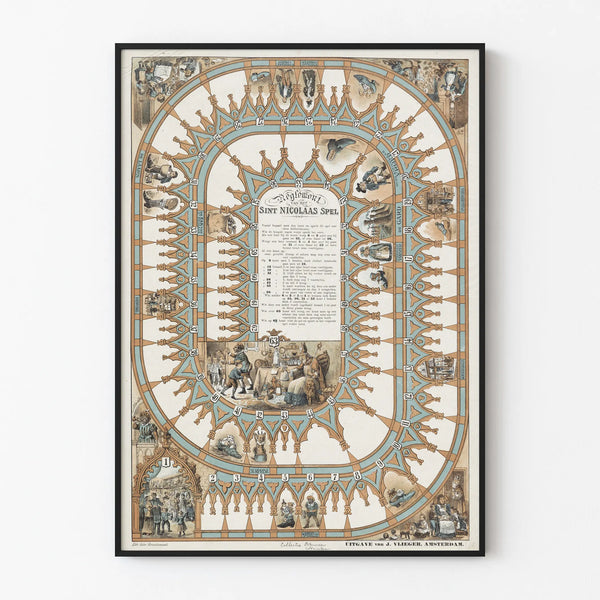 Vintage Board Game Poster Sint Nicolaas