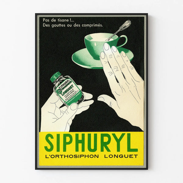 Vintage Siphuryl Longuet advertising poster - Retro wall decoration
