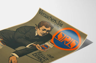 Vintage Siris advertising poster for meat extract