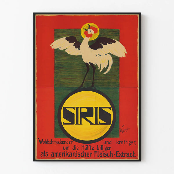 Vintage SIRIS Poster - Retro wall decoration with stylized rooster