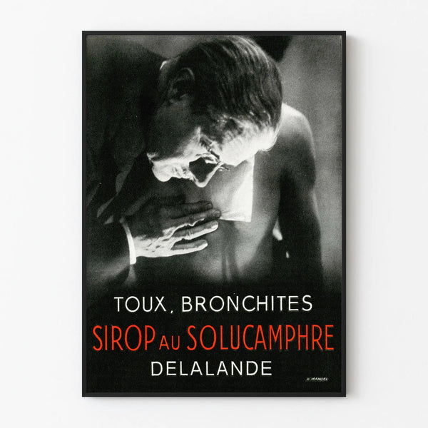 Vintage Poster of Solucamphre Syrup - Medical Wall Decoration