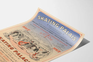Vintage Poster of Skating at Palais - Ice Rink in Bois de Boulogne