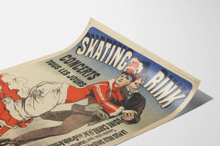 Vintage Poster of Skating Rink Chaussée d'Antin Paris