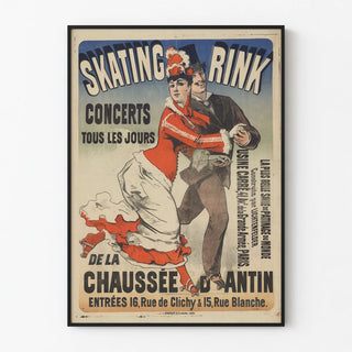Vintage Poster of Skating Rink Chaussée d'Antin Paris