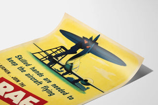 Vintage RAF Poster - Aircraft Mechanic in Action