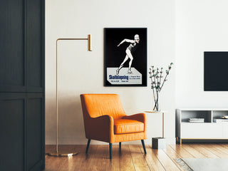 Vintage Ice Skating Poster - Skøiteløpning by Yngvar Bryn