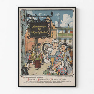 Vintage Poster of the Actor's Association Festival The Old Copenhagen