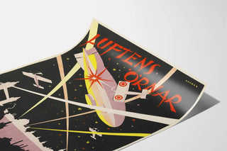 Vintage aeronautical poster Luftens Örnar in Art Deco style