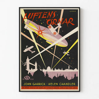 Vintage aeronautical poster Luftens Örnar in Art Deco style