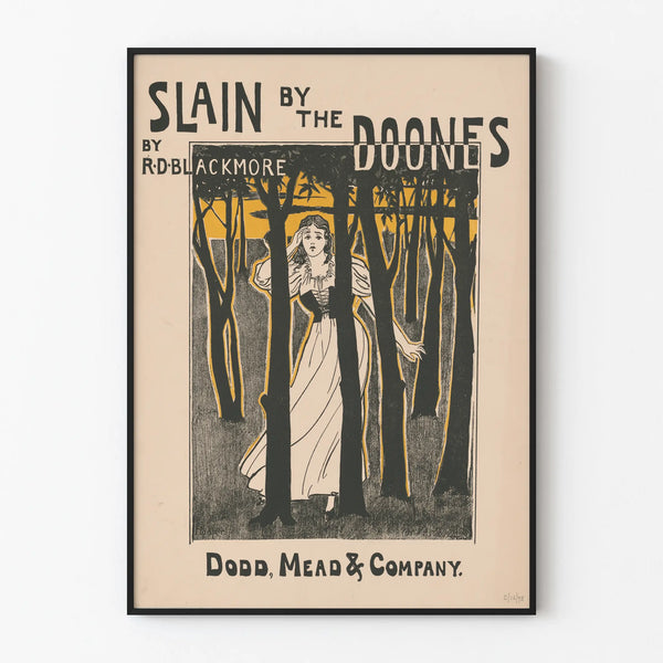 Vintage Poster Slain by the Doones - Retro Wall Decoration