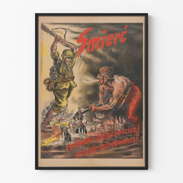 Historical Polish Anti-Bolshevik Propaganda Poster