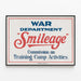 War Department Smileage Vintage Poster — framed artwork on a wall
