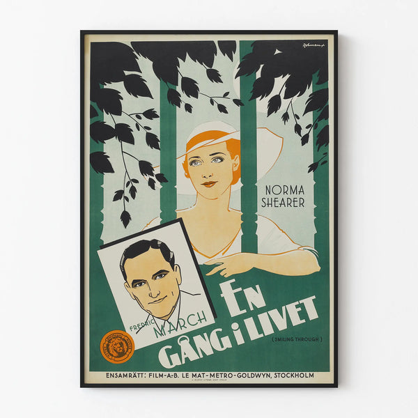 Vintage poster En Gång I Livet - Classic cinema wall decoration