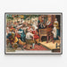 Vintage poster Smoke Blackwell's Durham - Historic scene of New Amsterdam — framed artwork on a wall