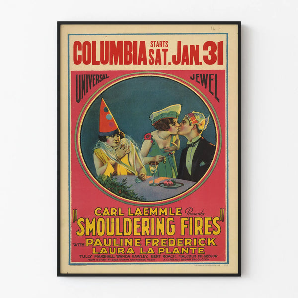 Vintage Poster Smouldering Fires - Retro Cinema Wall Decoration