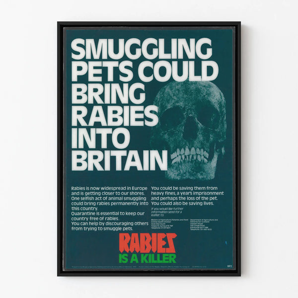 Vintage Poster Against Rabies Prevention - Striking Wall Decoration